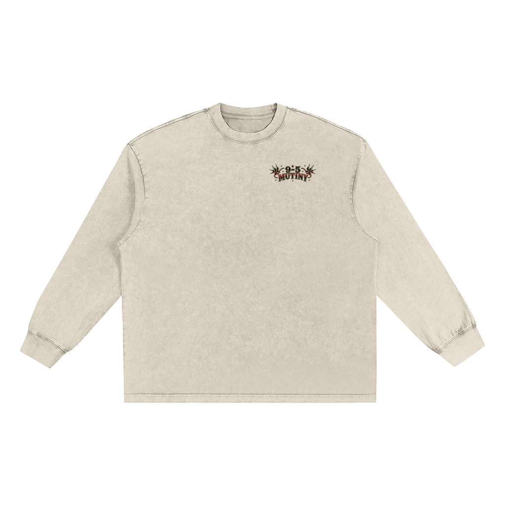 9-5 Mutiny Sea Washed Frayed Edge T-Shirt