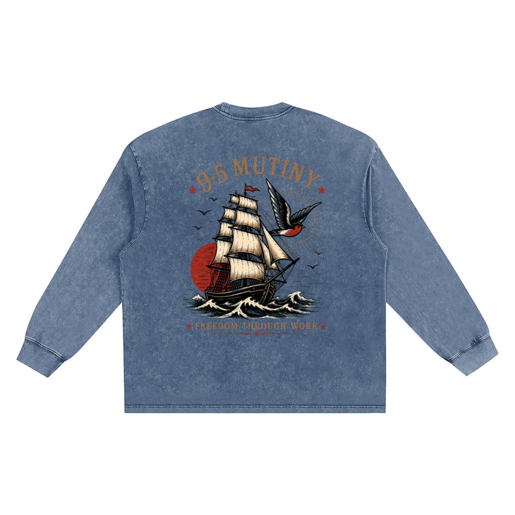 9-5 Mutiny Sea Washed Crew Neck